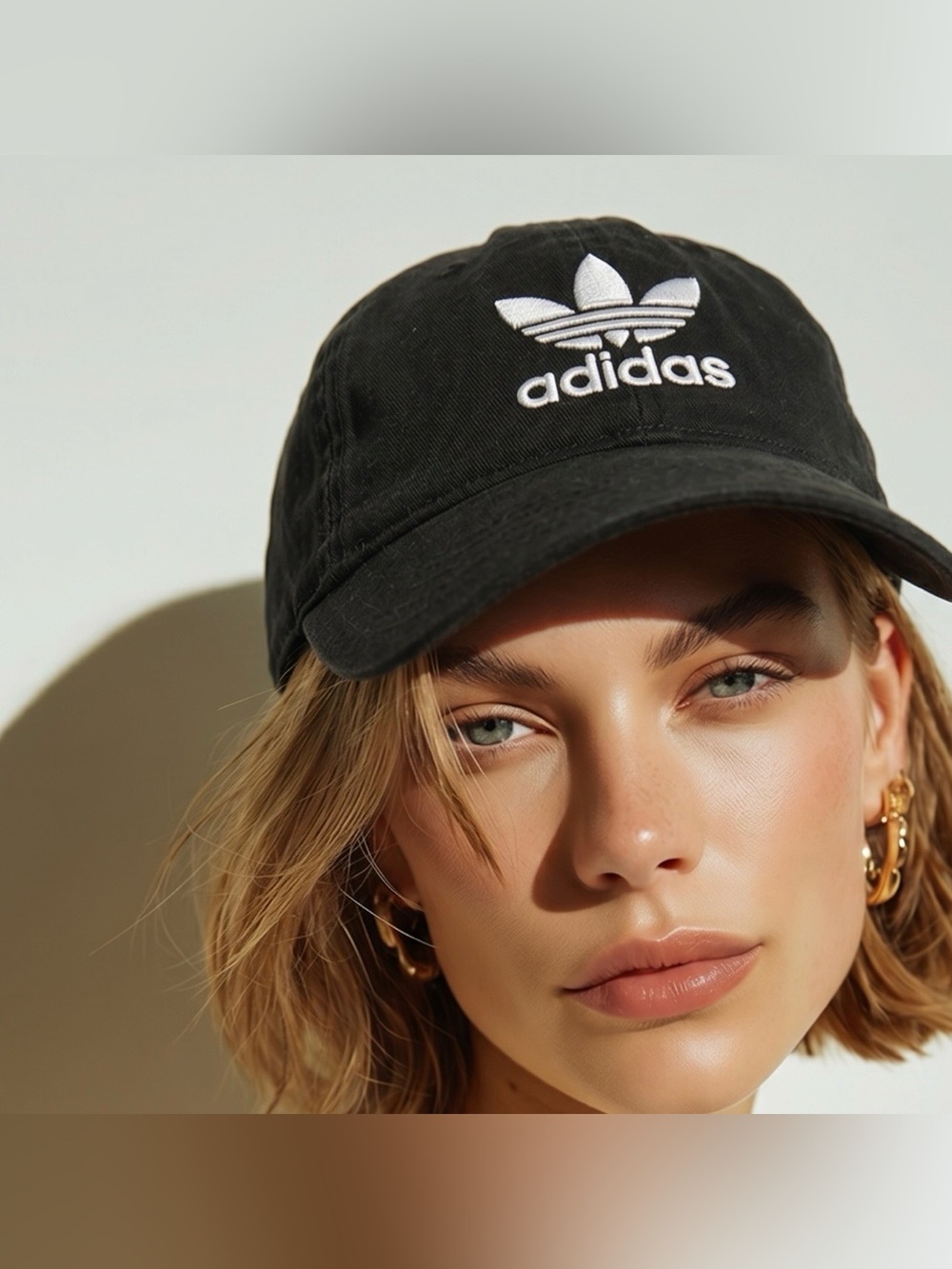 ADDIDAS Black Trefoil Logo Women’s Cap